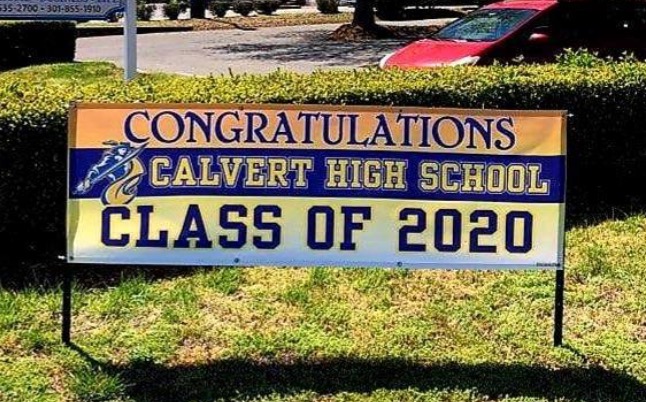 high school banner sign