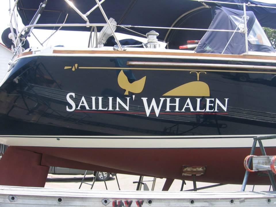 custom sailboat lettering